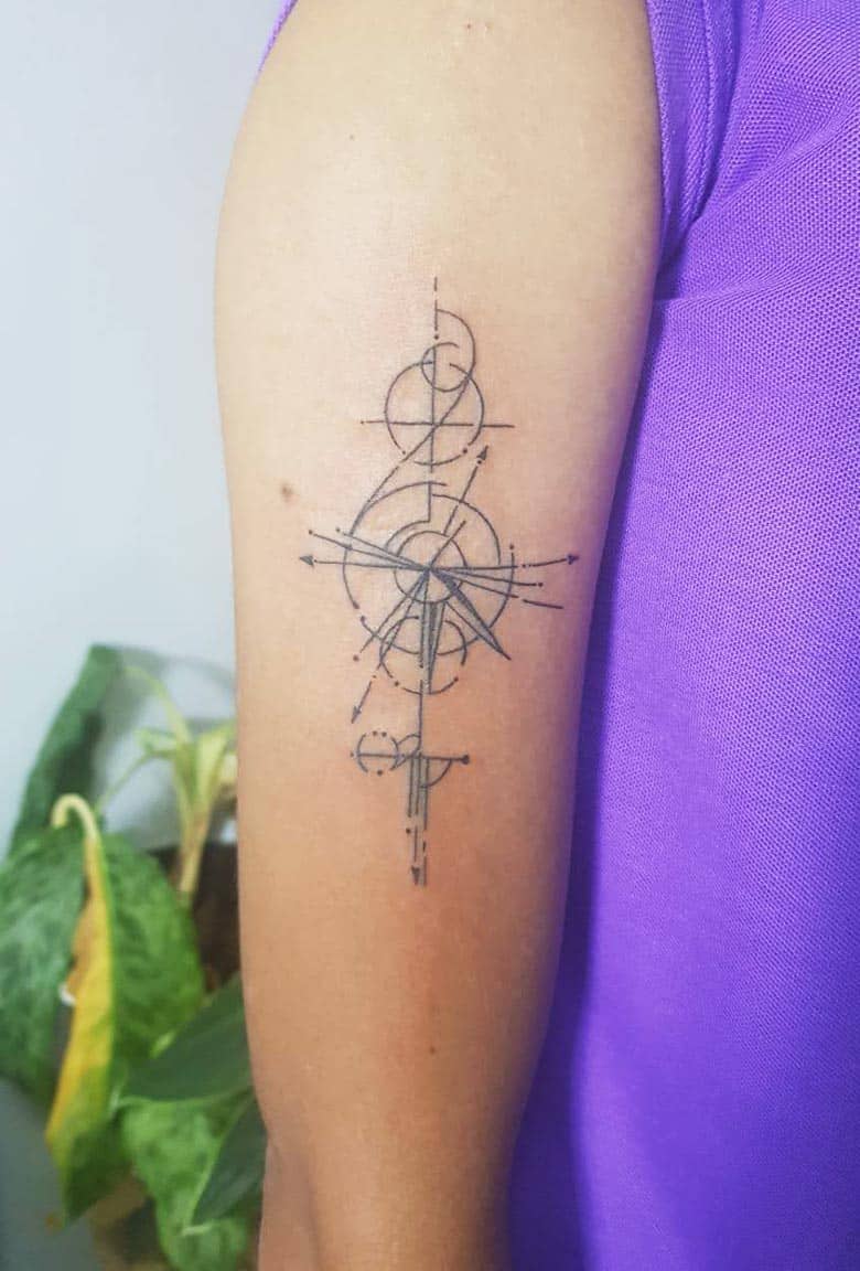 geometric tattoo - warp tattoo chiang mai