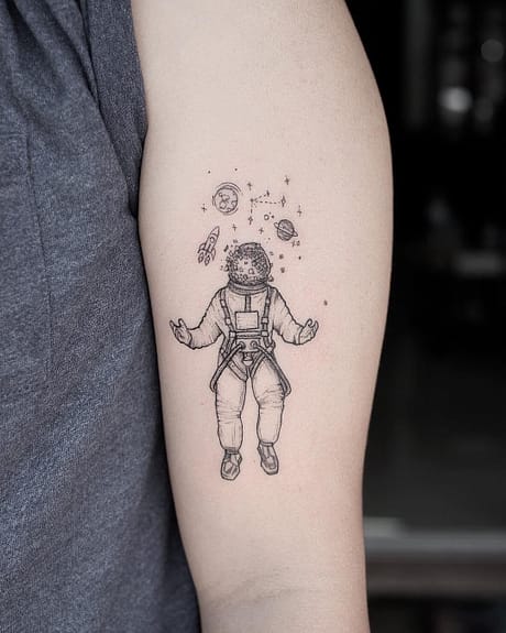 Mis ink   SPACEMAN  tattoo inked space astronaut  Facebook