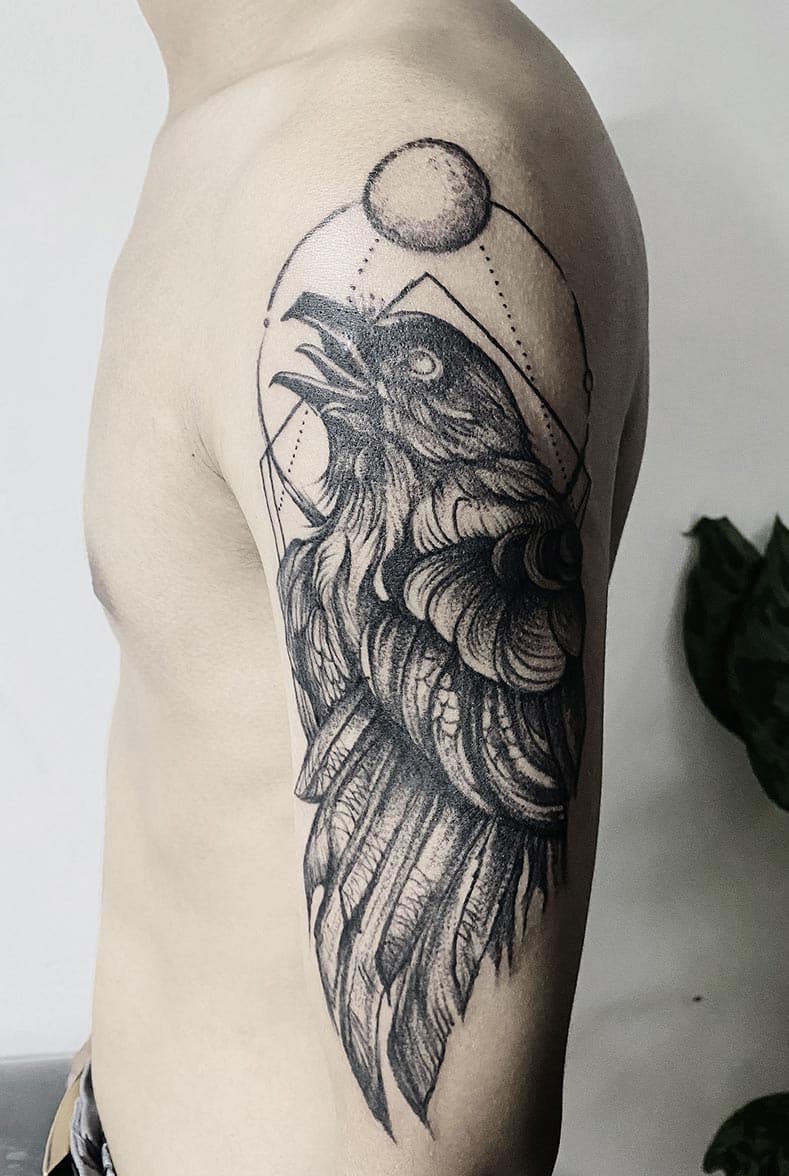 black work tattoo - warp tattoo chiang mai