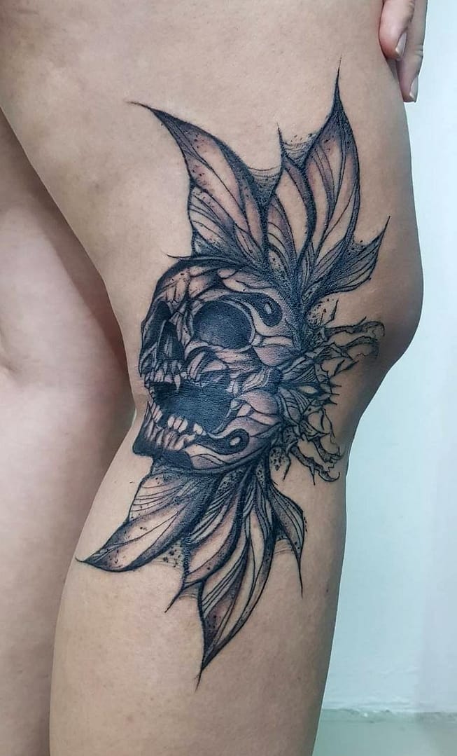 Black Work Tattoo - Warp Tattoo Shop Chiang Mai