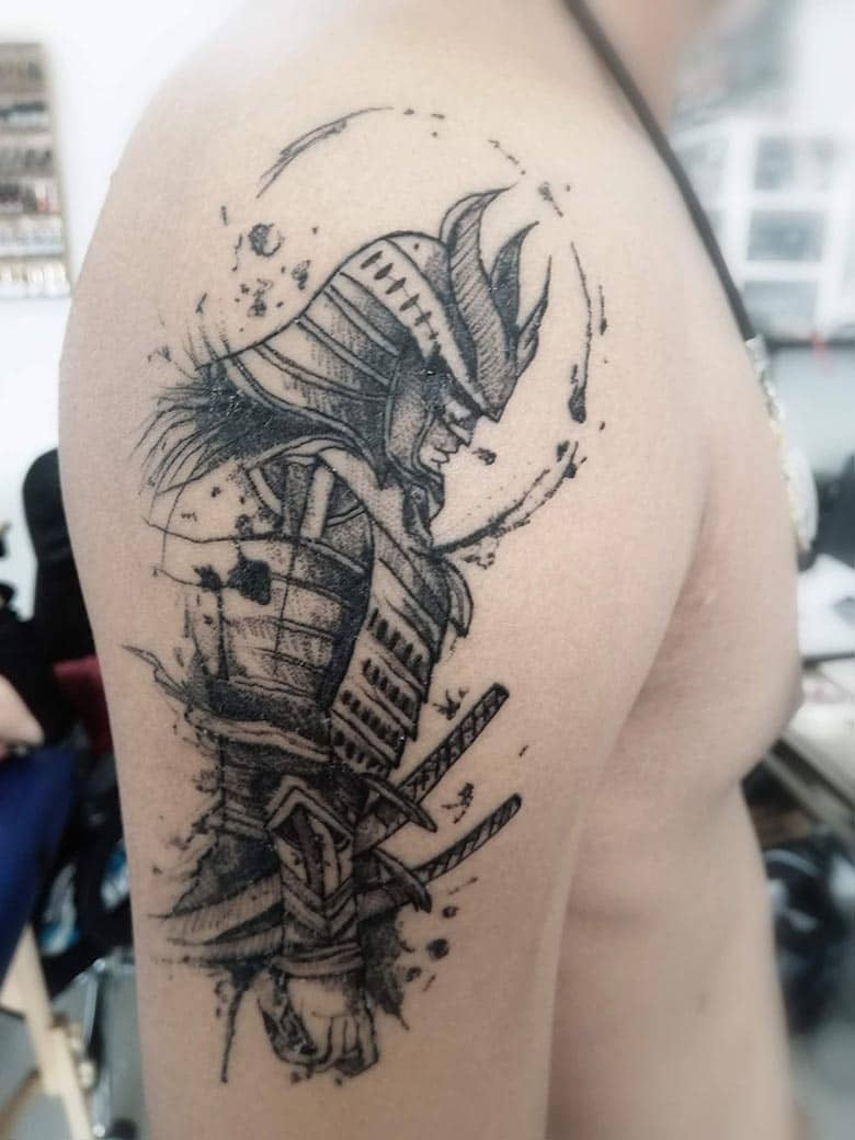 Black Work Tattoo - Warp Tattoo Shop Chiang Mai