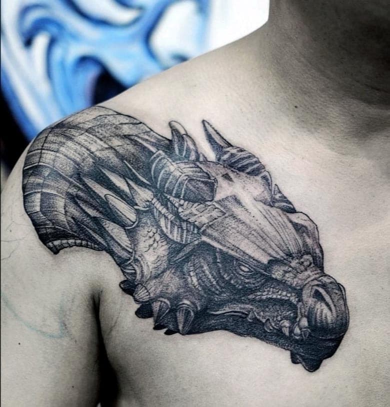 black work tattoo - warp tattoo chiang mai