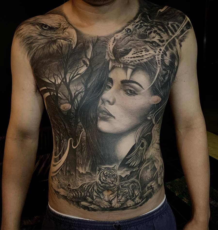 Realistic Tattoo at Warp Tattoo Studio Chiang